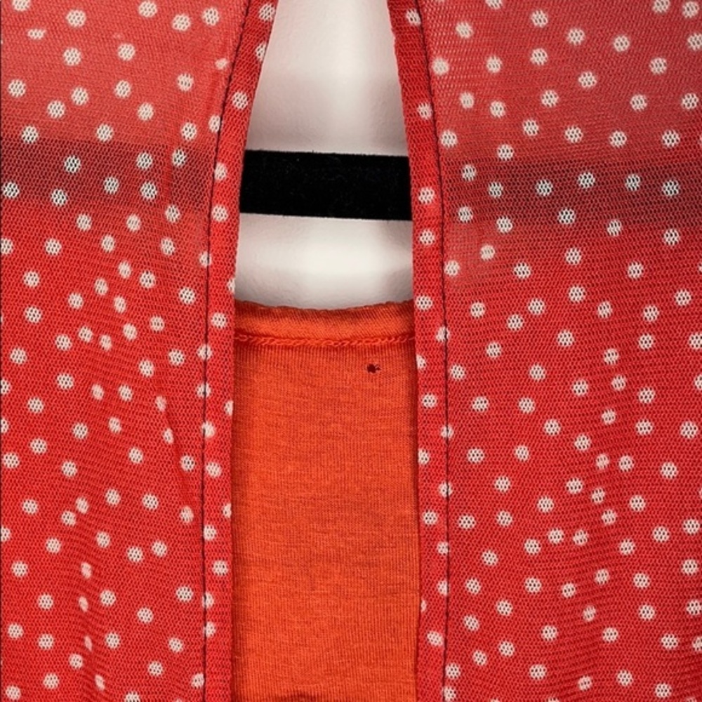 Anthropologie Postmark Coral Polka Dot Dress - Picture 10 of 10